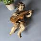 Preview: Barock Engel geschnitzt - mit Gitarre - 30cm