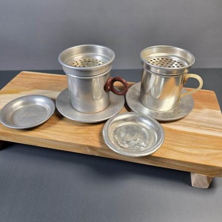 Zwei Melitta Tassenfilter aus Alu - 1950er Jahre