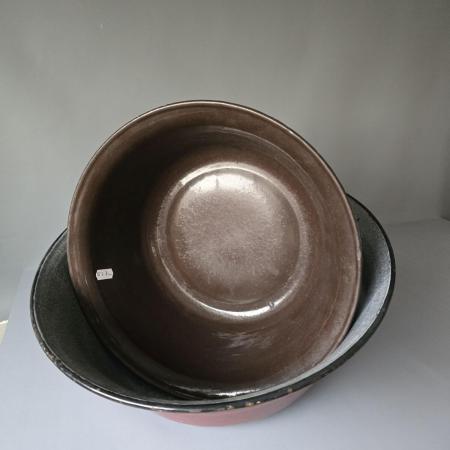 Set große Emaille Schüsseln - schwere Qualität