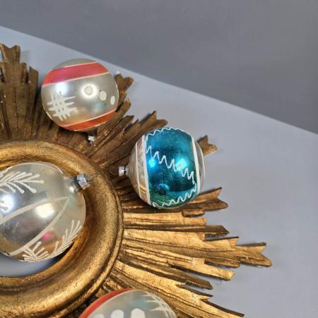 Mundgeblasene Vintage Christbaumkugeln im 6er Set aus den 1950ern
