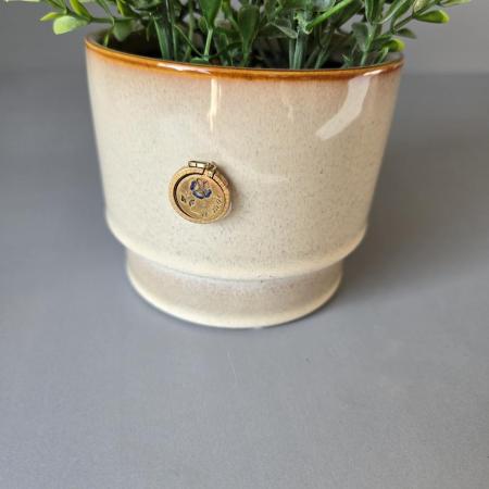 Preview: Schaumgold Medaillon Vergissmeinnicht