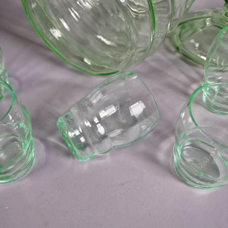 Art Deco Bowle Gefäß mit Gläsern