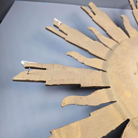 Sonnenspiegel als Deckenlampe - Holz - Ø 60cm