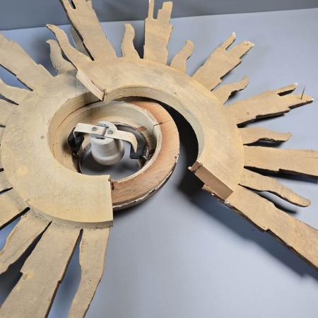 Sonnenspiegel als Deckenlampe - Holz - Ø 60cm