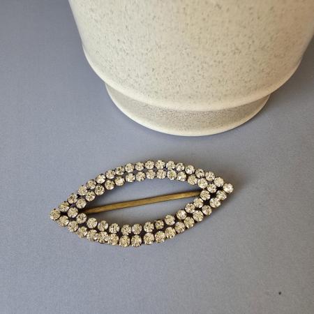 Preview: Dekorative vintage Gürtelschnalle - Strass
