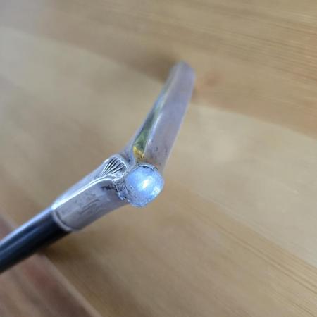 Jugendstil Gehstock mit Griff aus 800er Silber - Wilhelm Binder