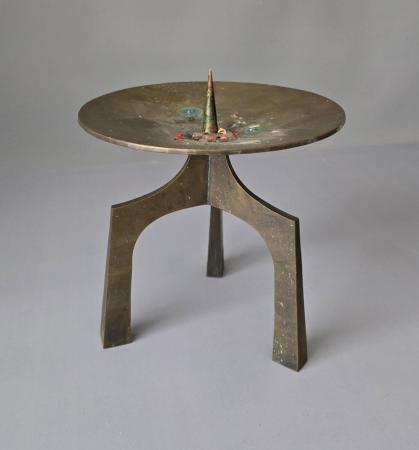Bronze Kerzenleuchter auf Dreifuß, 1940–1960