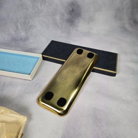 Messing Brieföffner mit Stiftablage VEB Baumschmuck Klingenthal