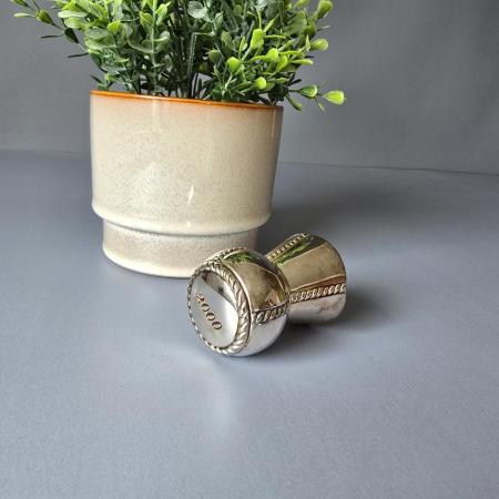 Versilberter Champagner Korken - Flaschenverschluss - Millenium