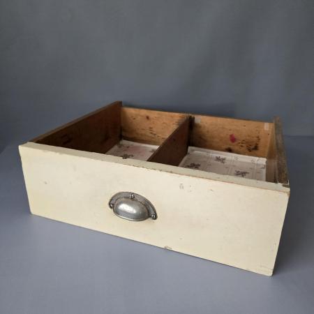 Vintage Schublade mit Muschelgriff, Shabby Deko 1940er
