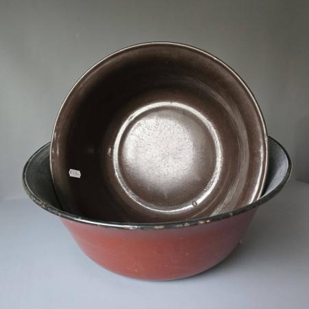 Set große Emaille Schüsseln - schwere Qualität