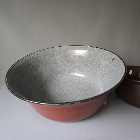 Set große Emaille Schüsseln - schwere Qualität