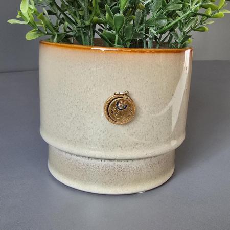 Schaumgold Medaillon Vergissmeinnicht