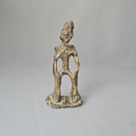 Bronze Skulptur abstrakt, moderne Figur, 1978