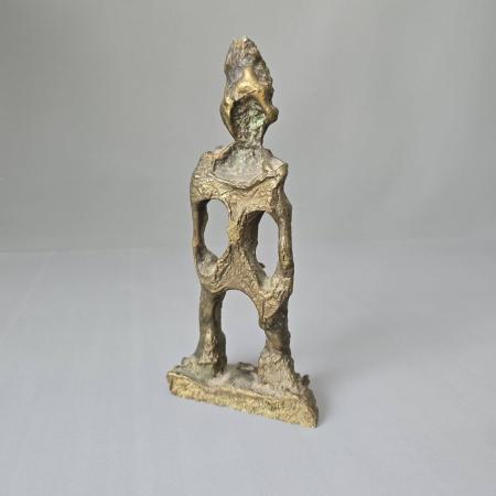 Bronze Skulptur abstrakt, moderne Figur, 1978