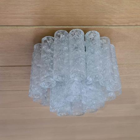 Vintage Doria Eisglas Röhren, Tubes Leuchte, 70er Jahre