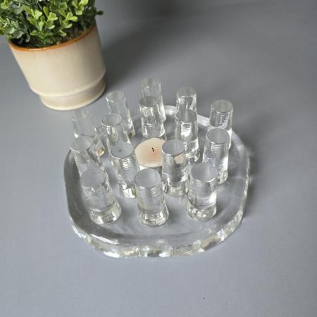 Design Stövchen, Glas, Georgshütte, 1970er