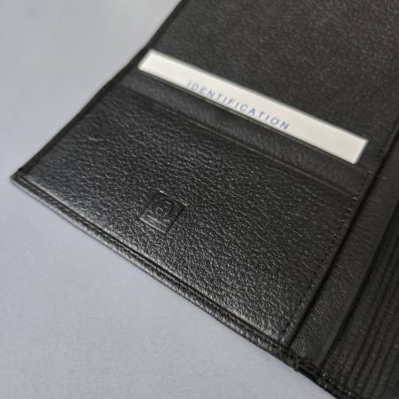 Goldpfeil Vintage Brieftasche Leder schwarz, 70er/80er