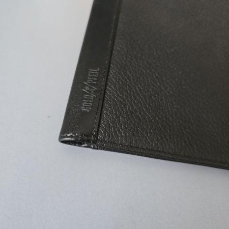 Goldpfeil Vintage Brieftasche Leder schwarz, 70er/80er