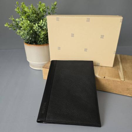 Goldpfeil Vintage Brieftasche Leder schwarz, 70er/80er