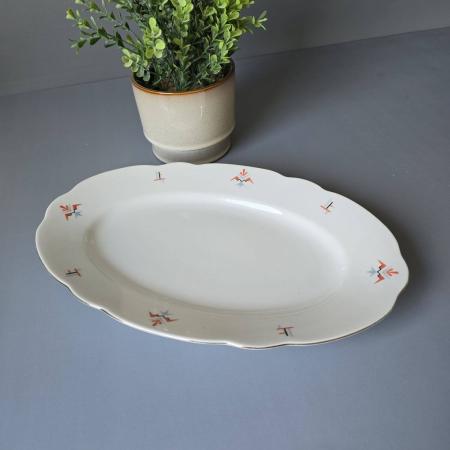Kaisers Rabattmarken große ovale Servierplatte, 1940–50er