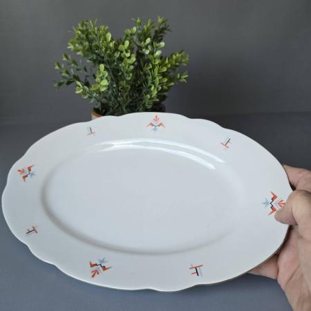 Kaisers Rabattmarken große ovale Servierplatte, 1940–50er