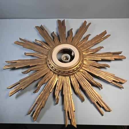 Sonnenspiegel als Deckenlampe - Holz - Ø 60cm
