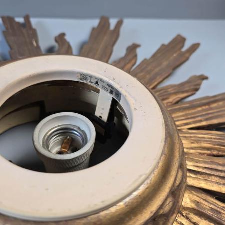 Sonnenspiegel als Deckenlampe - Holz - Ø 60cm