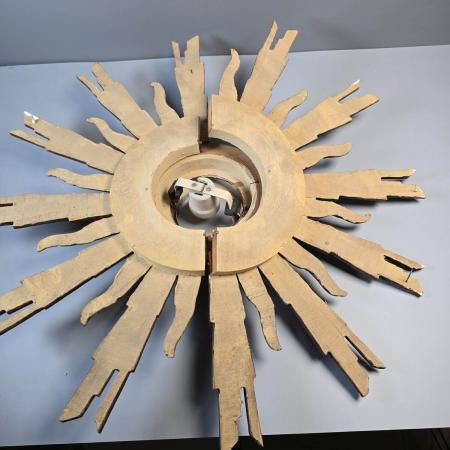 Sonnenspiegel als Deckenlampe - Holz - Ø 60cm