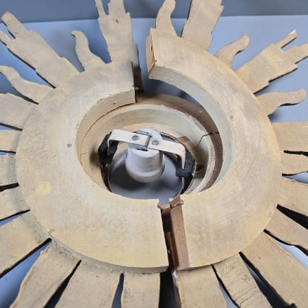 Sonnenspiegel als Deckenlampe - Holz - Ø 60cm