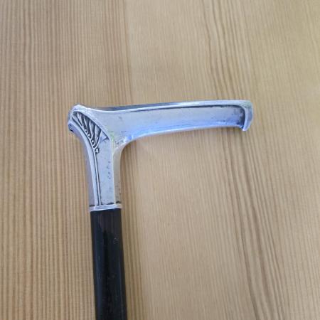 Jugendstil Gehstock mit Griff aus 800er Silber - Wilhelm Binder
