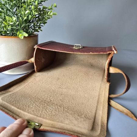 Mid Century Kindergartentasche aus Leder