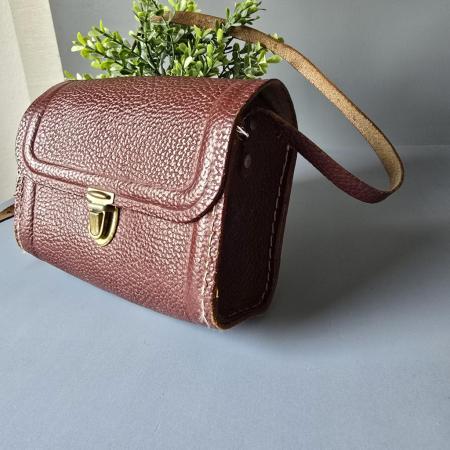 Mid Century Kindergartentasche aus Leder