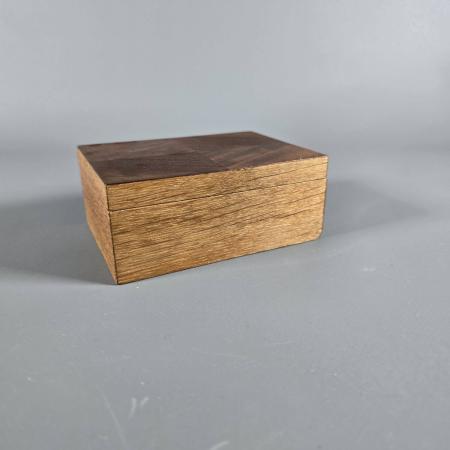 Kleine vintage Holzdose mit Deckel - Schatulle - Schmuckdose