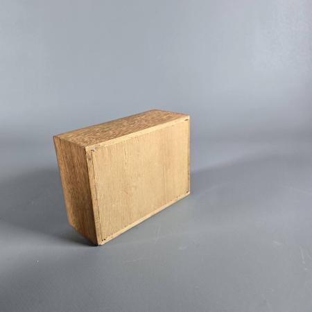 Kleine vintage Holzdose mit Deckel - Schatulle - Schmuckdose