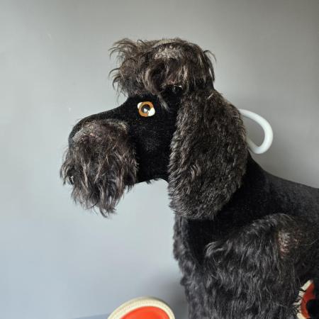 Vintage Steiff Hund auf Rädern - Reittier Hund