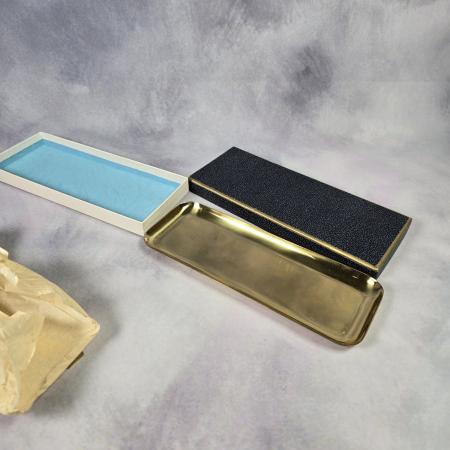 Messing Brieföffner mit Stiftablage VEB Baumschmuck Klingenthal