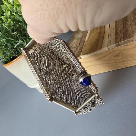 Antike versilberte Netz Geldbörse, Kettengeflecht