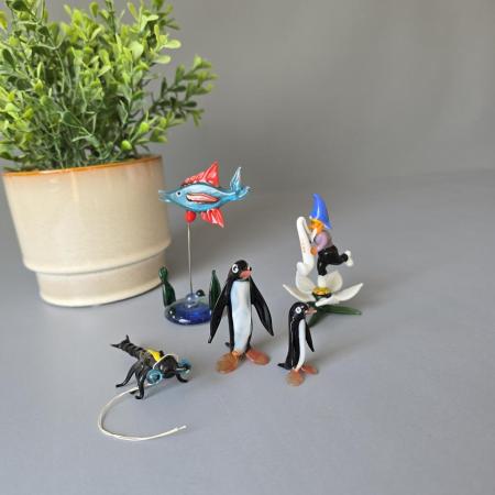 Set aus mundgeblasenen Figuren - Glaskunst