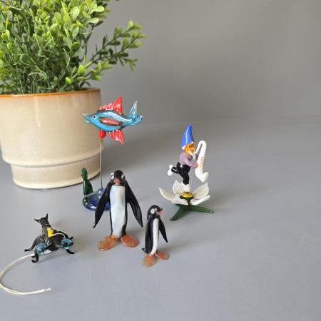 Set aus mundgeblasenen Figuren - Glaskunst