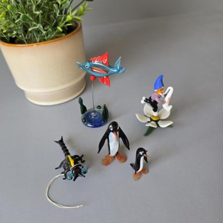 Set aus mundgeblasenen Figuren - Glaskunst