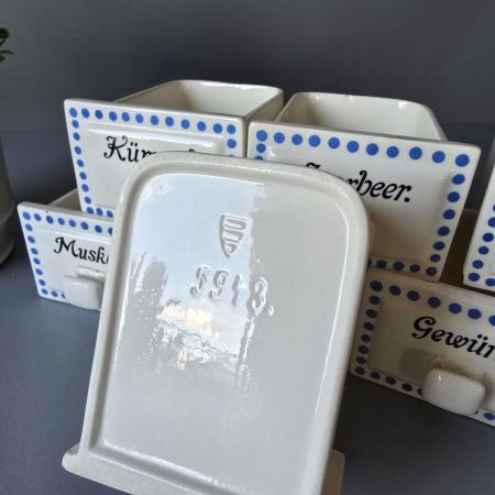 Wächtersbach Gewürz Schütten Set, 8 Stück, blau-weiß