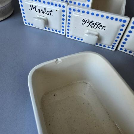 Wächtersbach Gewürz Schütten Set, 8 Stück, blau-weiß
