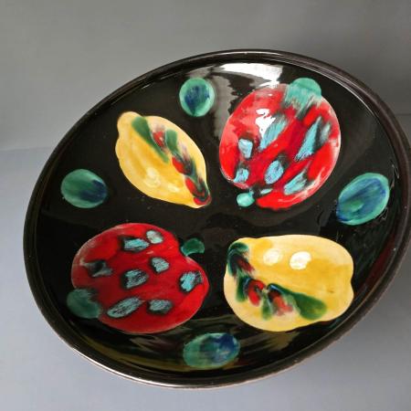 Sehr große Obstschale, Bodmer Keramik