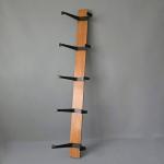 Mid Century Garderobe Teak, 5 Haken, Wandgarderobe